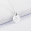 New HappyBulle Pendentif enfant calligraphie personnalisé médaille gravée argent 15 mm