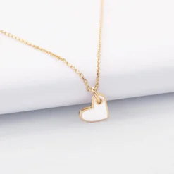 Online HappyBulle Pendentif enfant coeur email plaqué or 10 mm Plaqué or 18k
