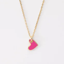 Online HappyBulle Pendentif enfant coeur email plaqué or 10 mm Plaqué or 18k