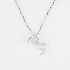 Outlet HappyBulle Pendentif enfant colombe argent 18 mm et breloque lettre initiale 5 mm Argent rhodié 925