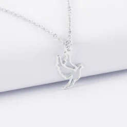 Best HappyBulle Pendentif enfant colombe argent 18 mm Argent rhodié 925