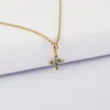 Best HappyBulle Pendentif enfant fleur pétales zircons plaqué or 10 mm