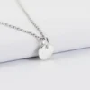 Best HappyBulle Pendentif enfant initiale personnalisé médaille martelée gravée argent 10 mm - Nos petits imparfaits