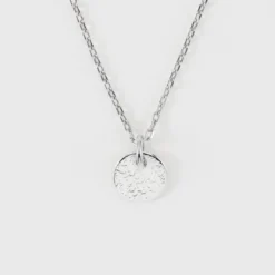 Best HappyBulle Pendentif enfant initiale personnalisé médaille martelée gravée argent 10 mm - Nos petits imparfaits