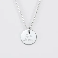 Online HappyBulle Pendentif enfant personnalisé médaille gravée argent 15 mm Argent rhodié 925