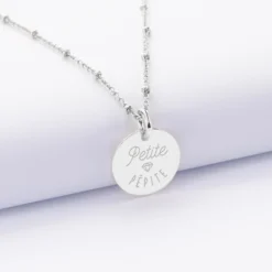 Online HappyBulle Pendentif enfant personnalisé médaille gravée argent 15 mm Argent rhodié 925