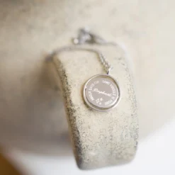 Outlet HappyBulle Pendentif enfant personnalisé médaille réversible Eternelle gravée argent 18 mm - x Capucine Argent rhodié 925