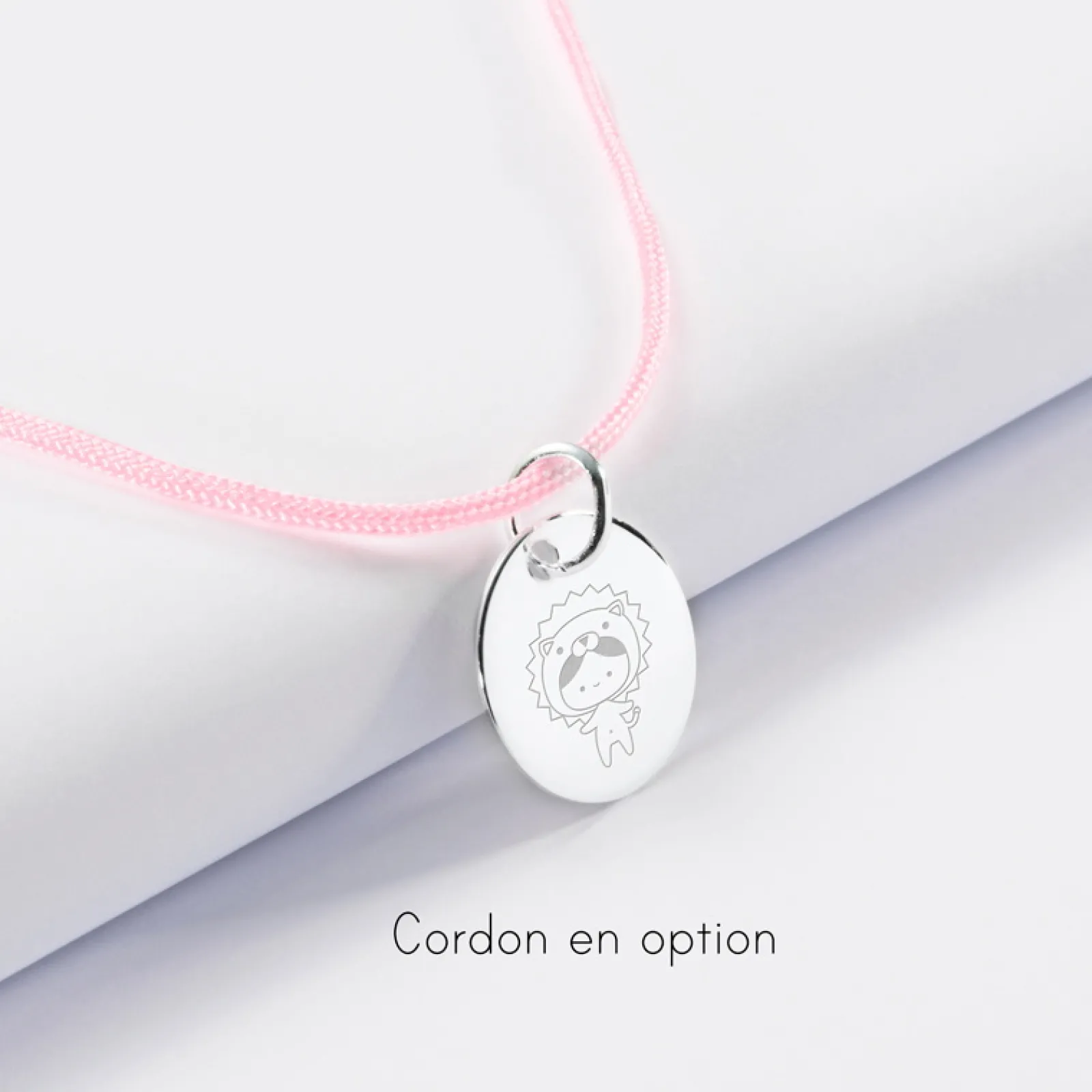 Outlet HappyBulle Pendentif enfant personnalisé médaille réversible Eternelle gravée argent 18 mm - x Capucine Argent rhodié 925