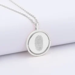 Outlet HappyBulle Pendentif enfant personnalisé médaille réversible Eternelle gravée argent 18 mm - x Capucine Argent rhodié 925