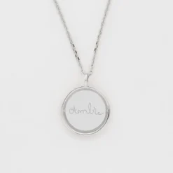 Sale HappyBulle Pendentif enfant personnalisé médaille réversible Eternelle gravée argent 18 mm Argent rhodié 925