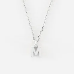 Sale HappyBulle Pendentif enfant personnalisé médaille argent lettre initiale 5 mm Argent rhodié 925