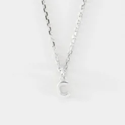 Sale HappyBulle Pendentif enfant personnalisé médaille argent lettre initiale 5 mm Argent rhodié 925