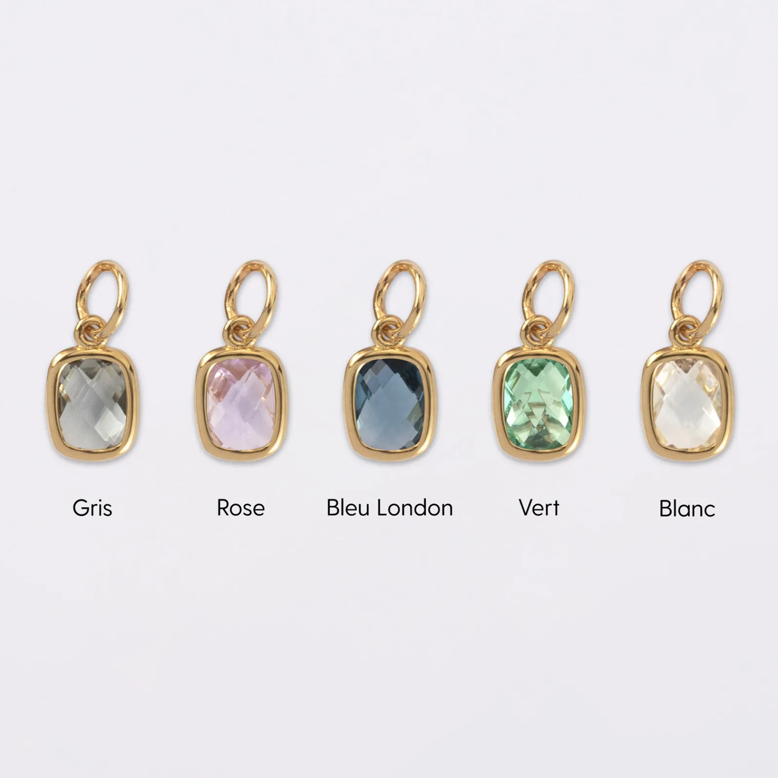 Outlet HappyBulle Pendentif enfant personnalisé médaille gravée plaqué or nuage 20x14 mm et breloque rectangle zircon plaqué or 9 mm