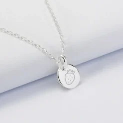 Sale HappyBulle Pendentif enfant personnalisé initiale médaille gravée argent 10 mm Argent rhodié 925