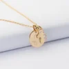 Best HappyBulle Pendentif enfant personnalisé médaille gravée plaqué or 15 mm et breloque email licorne 12 mm