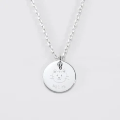 Discount HappyBulle Pendentif enfant personnalisé médaille gravée argent 15 mm - Edition spéciale KIDS Argent rhodié 925
