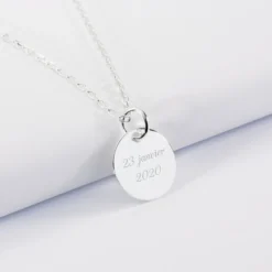 Discount HappyBulle Pendentif enfant personnalisé médaille gravée argent 15 mm - Edition spéciale KIDS Argent rhodié 925