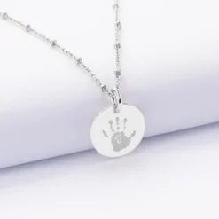 Outlet HappyBulle Pendentif enfant personnalisé coeur estampillé argent 15 mm - x Atelier Wagram Argent rhodié 925