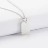 Outlet HappyBulle Pendentif enfant personnalisé médaille gravée martelée argent rectangle 17x11 mm - Nos petits imparfaits