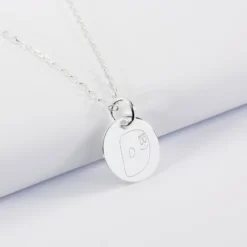 Clearance HappyBulle Pendentif enfant personnalisé médaille gravée argent 15 mm - x Barbapapa Argent rhodié 925