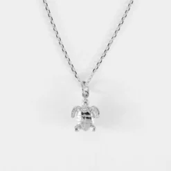Outlet HappyBulle Pendentif enfant tortue argent 10 mm Argent rhodié 925