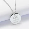 Outlet HappyBulle Pendentif EVG personnalisé médaille gravée acier 20 mm