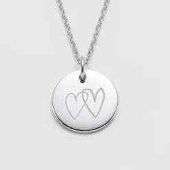 Outlet HappyBulle Pendentif EVG personnalisé médaille gravée acier 20 mm