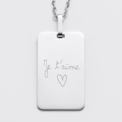 Outlet HappyBulle Pendentif EVG personnalisé médaille gravée acier 20x32 mm