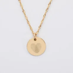 Sale HappyBulle Pendentif EVJF personnalisé médaille gravée plaqué or 15 mm Plaqué or 18k
