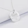Clearance HappyBulle Pendentif homme Famille des mariés personnalisé médaille bombée gravée argent 20 mm