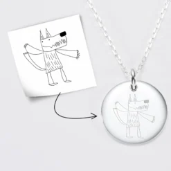 Best HappyBulle Pendentif homme personnalisé médaille bombée gravée argent 20 mm Argent rhodié 925