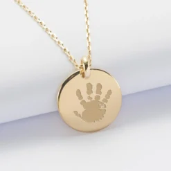 Outlet HappyBulle Pendentif homme personnalisé médaille bombée gravée plaqué or 20 mm Plaqué or 18k