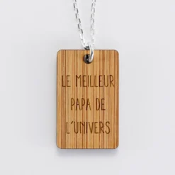 Clearance HappyBulle Pendentif homme personnalisé médaille gravée 20x32 mm Bois