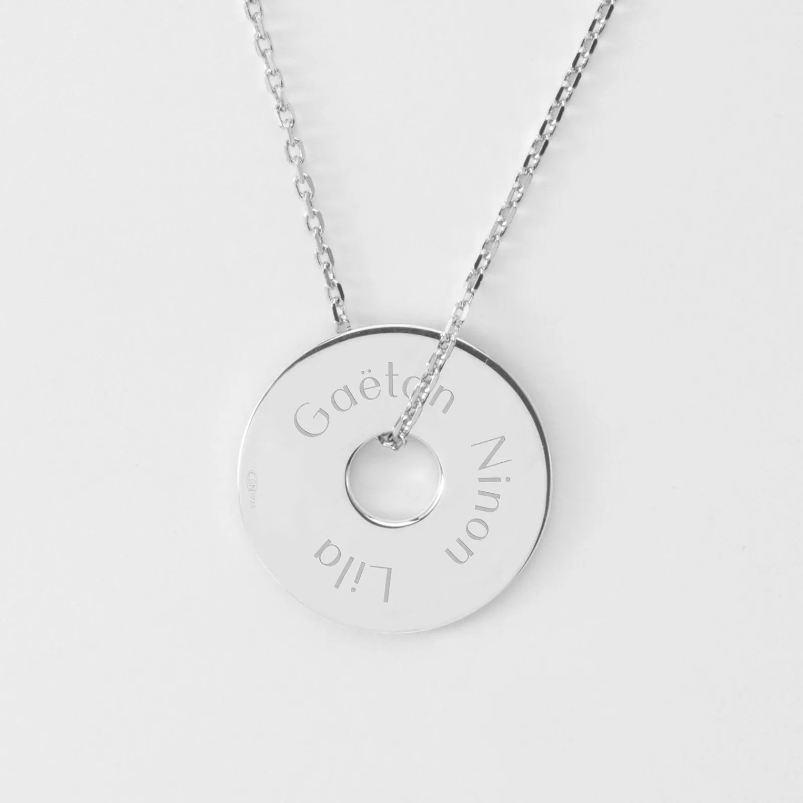 Hot HappyBulle Pendentif homme personnalisé médaille gravée argent cible soleil 20mm - Nos petits imparfaits