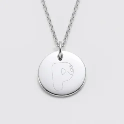 Clearance HappyBulle Pendentif homme personnalisé médaille gravée acier 20 mm - x Barbapapa