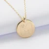 Hot HappyBulle Pendentif homme personnalisé médaille bombée gravée plaqué or 20 mm - x Barbapapa