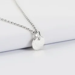 Discount HappyBulle Pendentif initiale personnalisé médaille martelée gravée argent 10 mm - Nos petits imparfaits