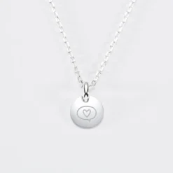 New HappyBulle Pendentif initiale personnalisé médaille gravée argent 10 mm Argent rhodié 925