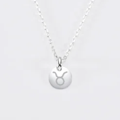 Sale HappyBulle Pendentif initiale personnalisé médaille gravée argent 10 mm - Edition spéciale Astro Argent rhodié 925