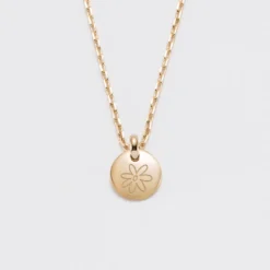 Online HappyBulle Pendentif initiale personnalisé médaille gravée plaqué or 10 mm Plaqué or 18k
