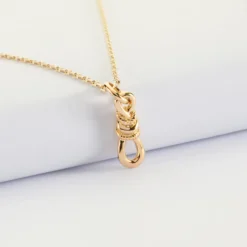 Best HappyBulle Pendentif "Le lien" plaqué or - x Lilylovesfashion Plaqué or 18k