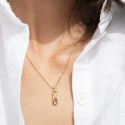 Best HappyBulle Pendentif "Le lien" plaqué or - x Lilylovesfashion Plaqué or 18k