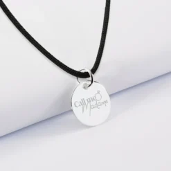 Discount HappyBulle Pendentif Mariée personnalisé médaille gravée argent 15 mm Argent rhodié 925