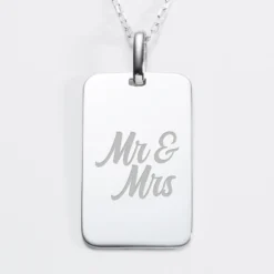 Best HappyBulle Pendentif Marié personnalisé médaille gravée argent 20x32 mm