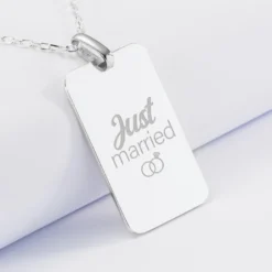 Best HappyBulle Pendentif Marié personnalisé médaille gravée argent 20x32 mm