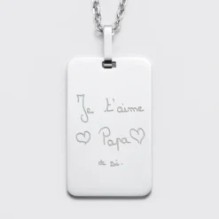 Best HappyBulle Pendentif Papa personnalisé médaille gravée acier 20x32 mm