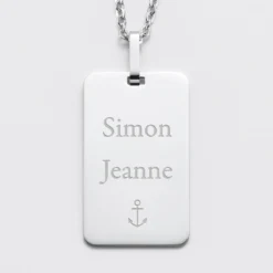 Best HappyBulle Pendentif Papa personnalisé médaille gravée acier 20x32 mm