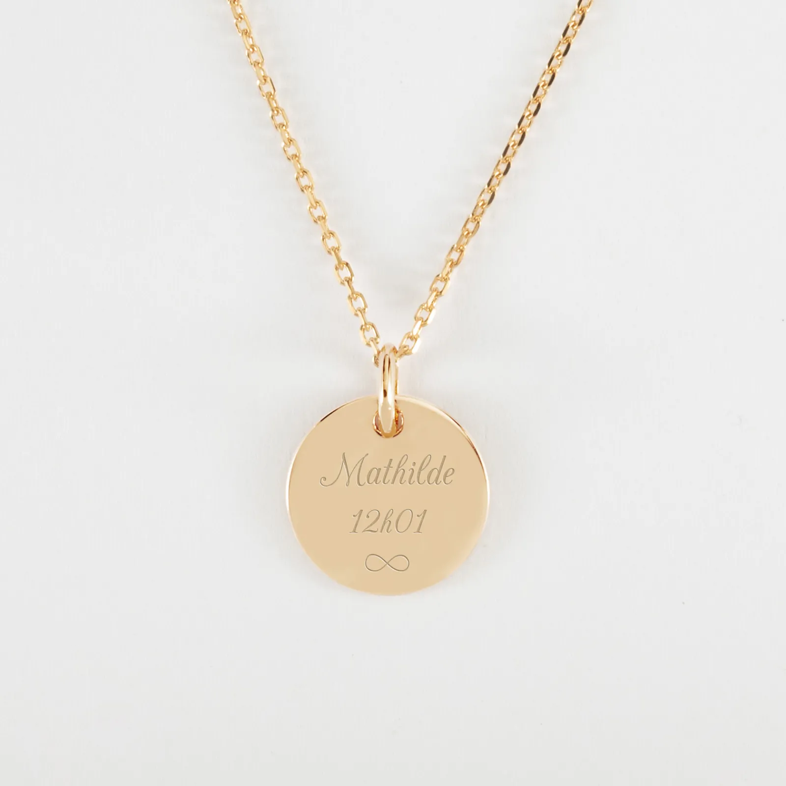 Hot HappyBulle Pendentif personnalisé coeur estampillé plaqué or 15 mm - x Atelier Wagram Plaqué or 18k