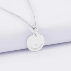 Hot HappyBulle Pendentif personnalisé coeur estampillé argent 15 mm - x Atelier Wagram Argent rhodié 925