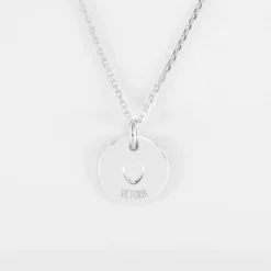Hot HappyBulle Pendentif personnalisé coeur estampillé argent 15 mm - x Atelier Wagram Argent rhodié 925